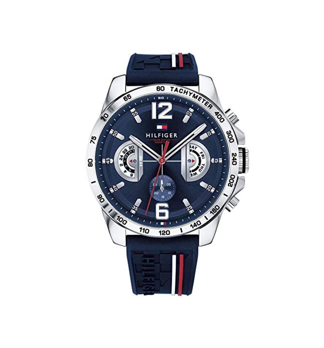 Product Tommy Hilfiger Reloj Multiesfera para Hombre de Cuarzo con Correa en Silicona 1791476