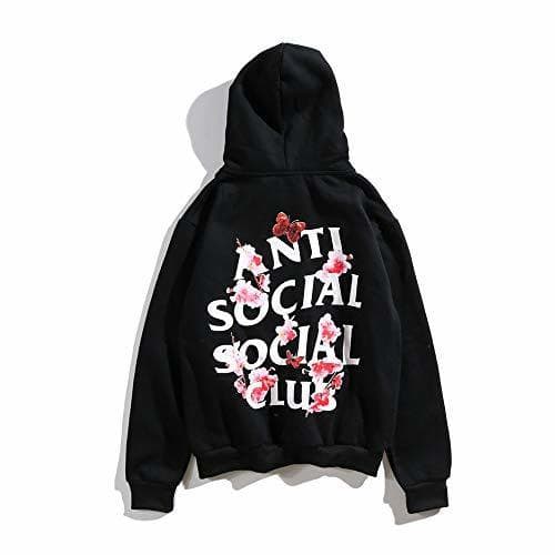 Product QYS Anti Social Club Social Sudadera con Capucha de Manga Larga para