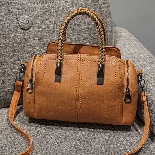 Place 2019 New One-Shoulder Slanted Bag Brest Bag Set-up Boston Bag Soft Leather