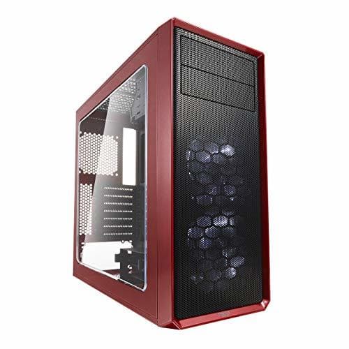 Place Fractal Design Focus G 2 x Ventiladores Silenciosos USB3 Ventana Panel ATX PC Caso – Rojo