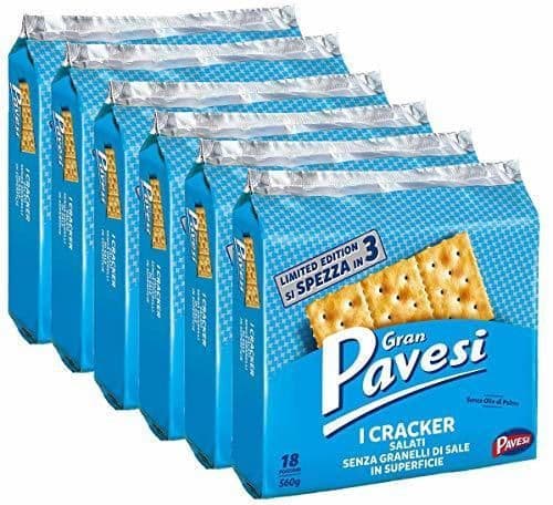 Place 6x Gran Pavesi Crackers 560g No Salt!