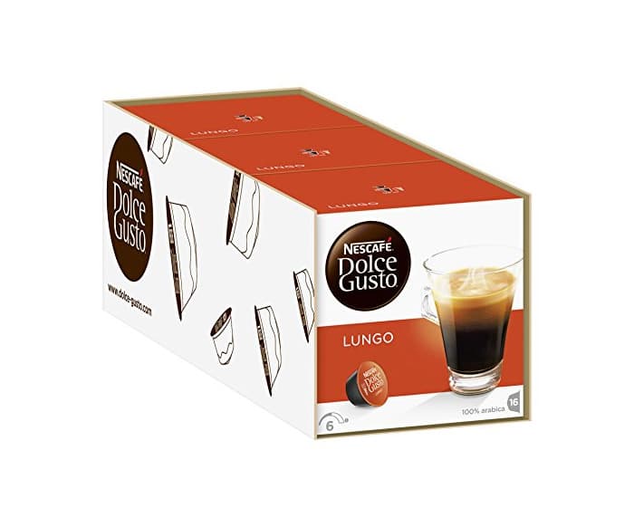 Product Nescaf Dolce Gusto - Lungo - 3 Paquetes de 16 Cpsulas -