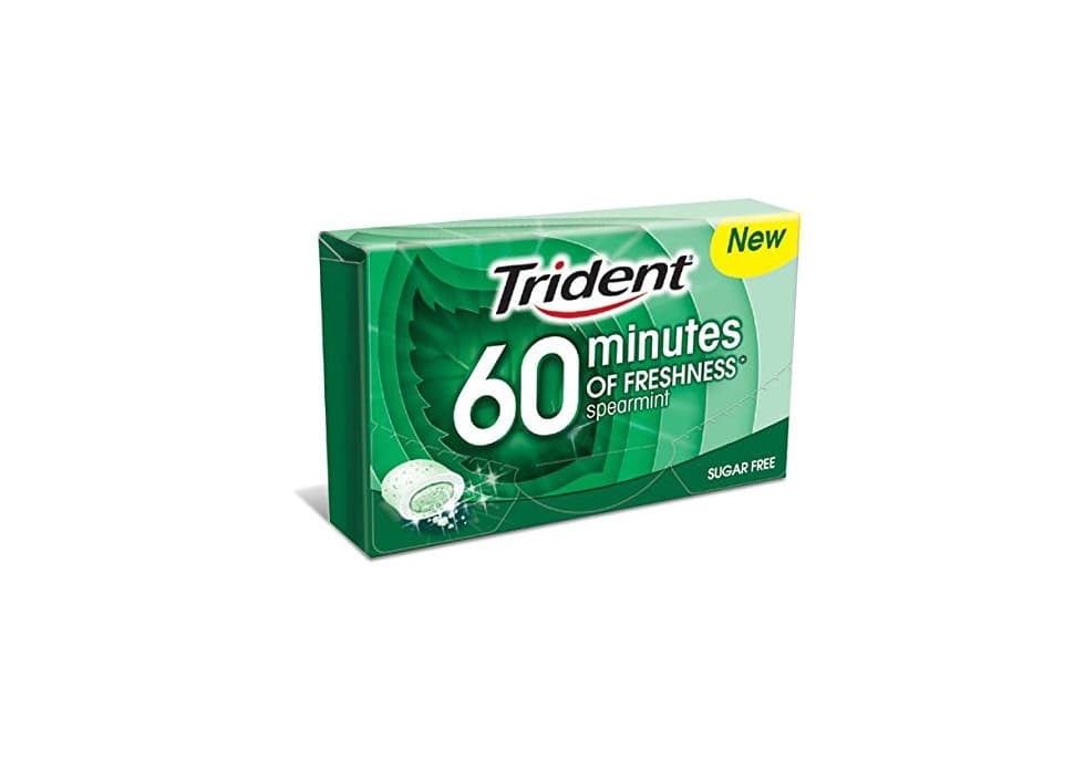 Producto Trident 60 Minutos Chicles Masticables Hierbabuena - Pack de 16 unidades de