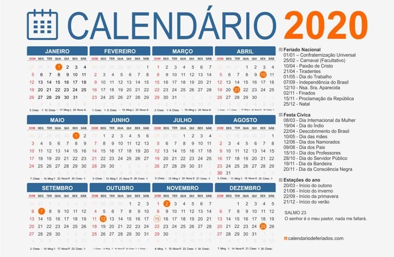 App Calendário 