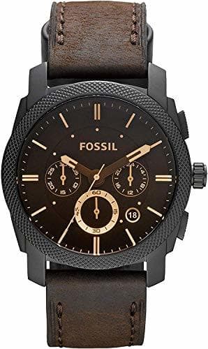 Fashion Fossil Reloj Cronógrafo para Hombre de Cuarzo con Correa en Cuero FS4656