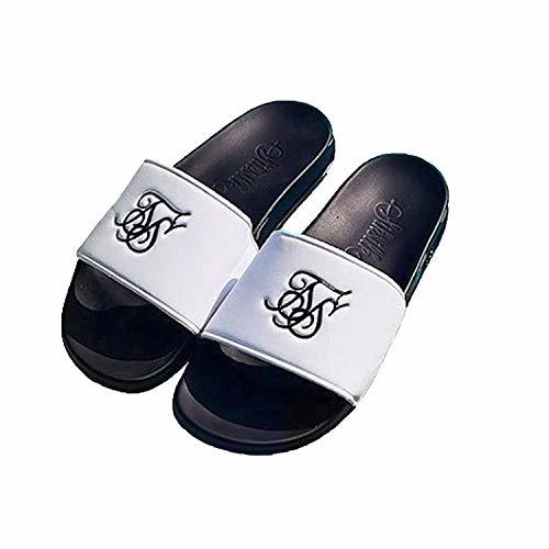 Place SikSilk Roma Slides - Black & White