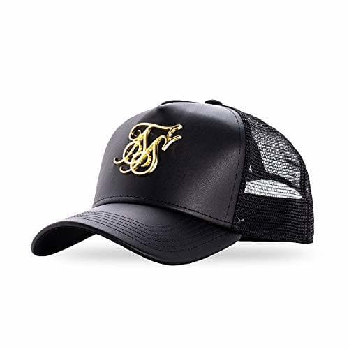 Fashion Sik Silk SS-15265 Bent Peak 3D Gold Logo Cap