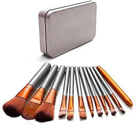 Moda Kit 12 Pinceis Estojo Profissional Maquiagem Brush Sombra