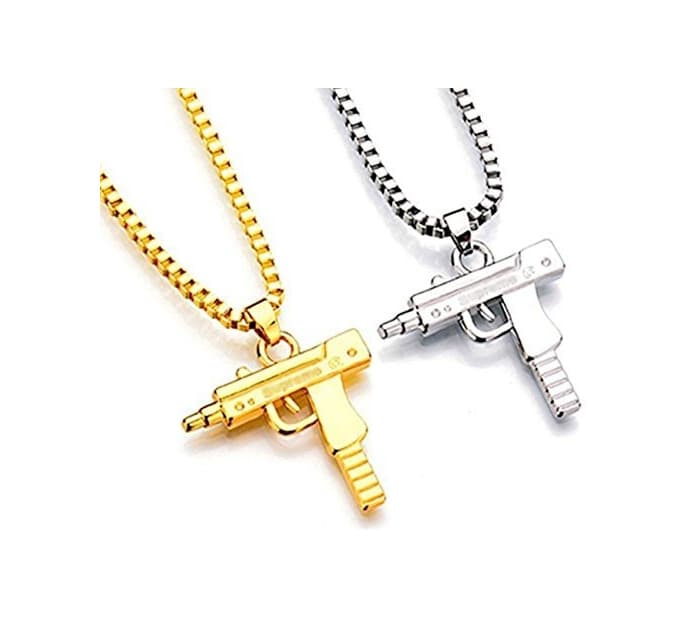 Fashion LikeforLoveJewellerys Supreme Uzi Machine Gun Pistol Necklace Pendant Chain Gold Silver Plated