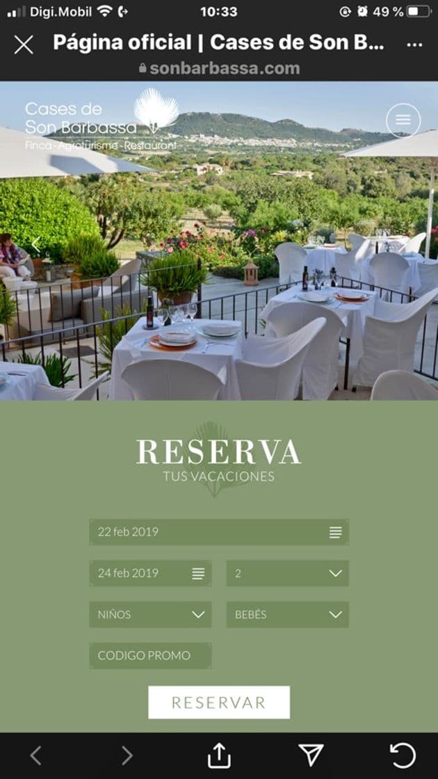 Restaurantes Página oficial | Cases de Son Barbassa | Agroturismo Mallorca