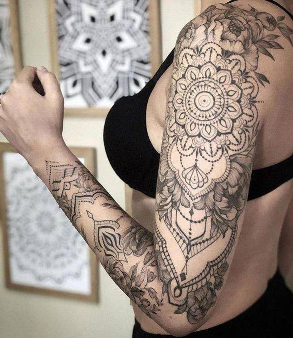 Fashion Tatuagem braço inteiro