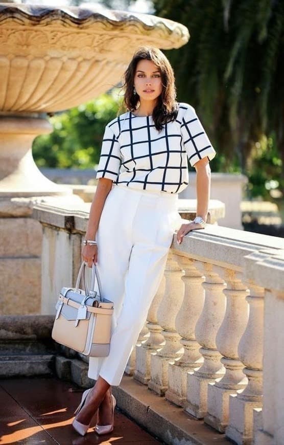 Fashion Simple White and Blue