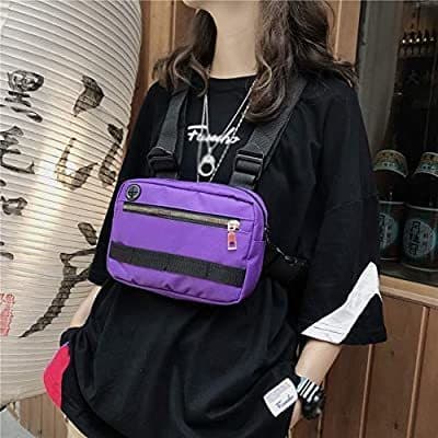 Producto EFINNY Hombres Mujeres Pecho Rig Bag Hip Hop Streetwear Riñonera Ajustable Táctico