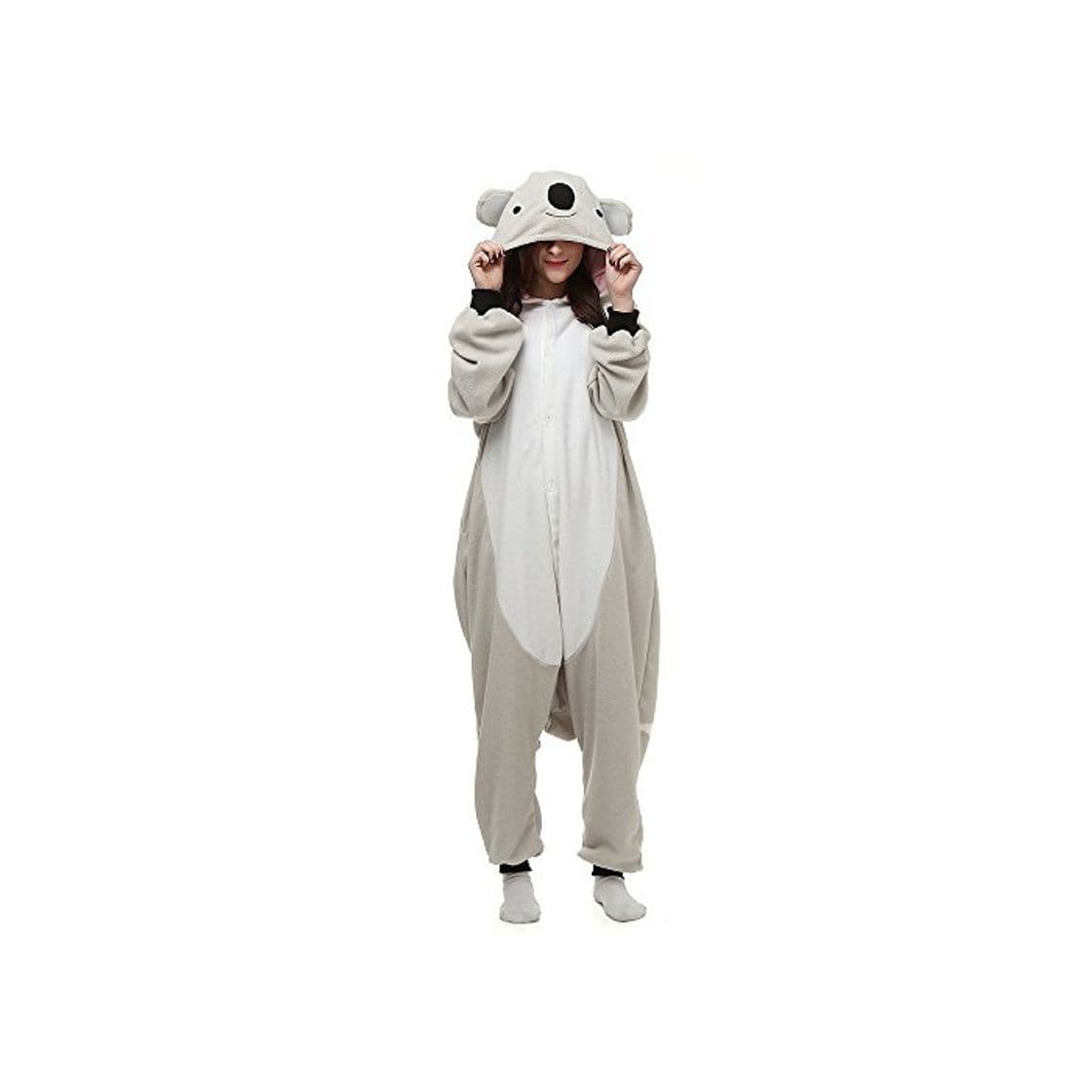 Fashion Coala Pijamas Unisexo Onesie Adulto Traje Disfraz de Halloween Christmas Gris