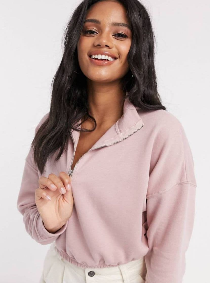 Fashion Sudadera Rosa con cremallera de asos