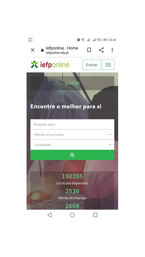 Producto Iefp encontra seu emprego ou cursos de formação gratuito.