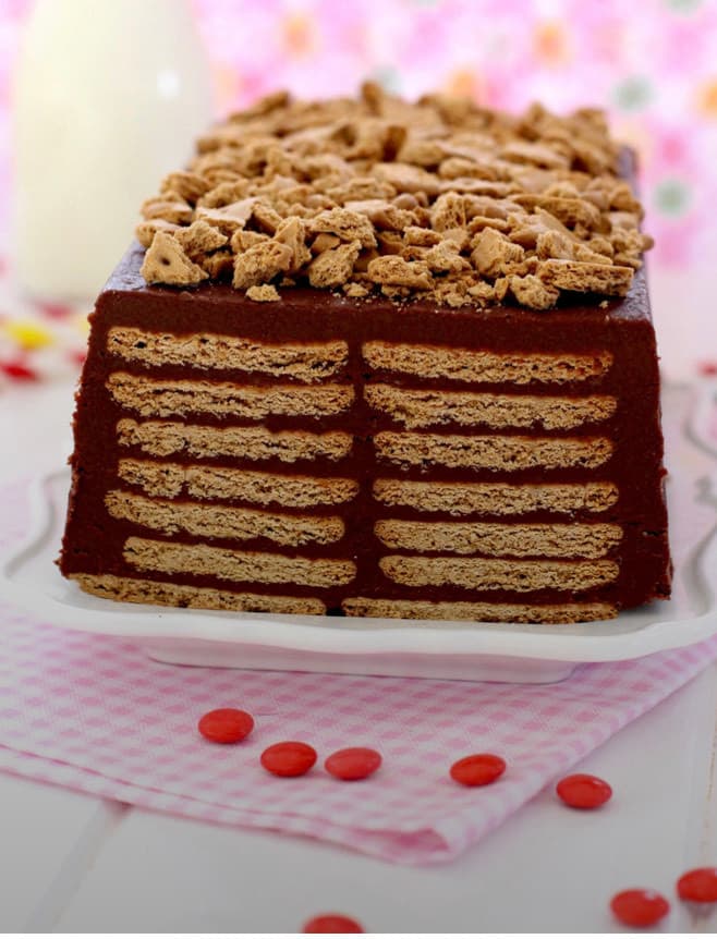 Fashion Tarta de galletas y chocolate sin horno 