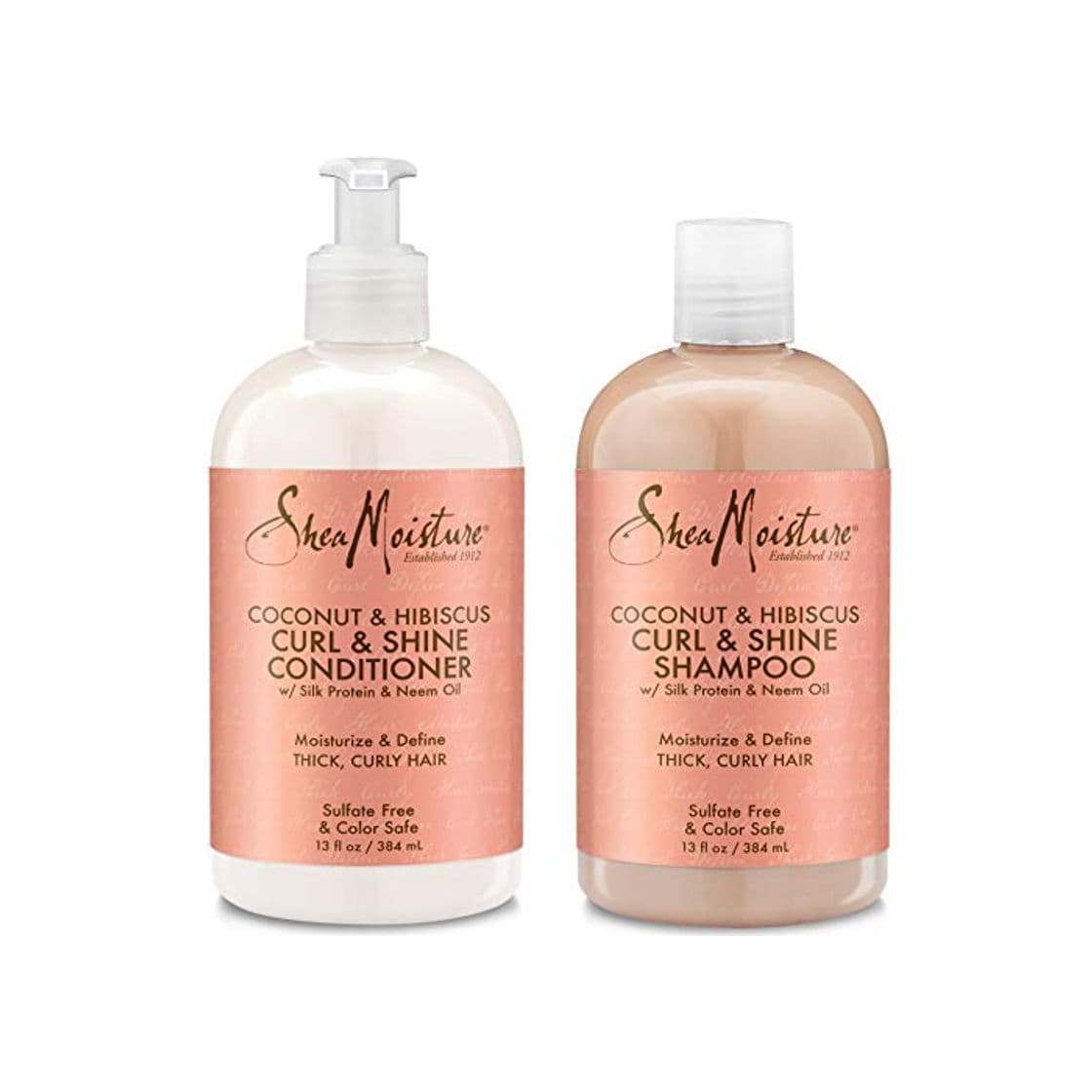 Beauty Shea Moisture Coconut & Hibiscus Curl & Shine Shampoo and Conditioner Set