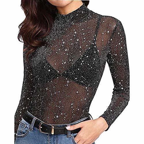 Moda Camisas Mujer Fiesta Lentejuelas Verano Sexy 2019 Camiseta Mujer Elegantes de Manga