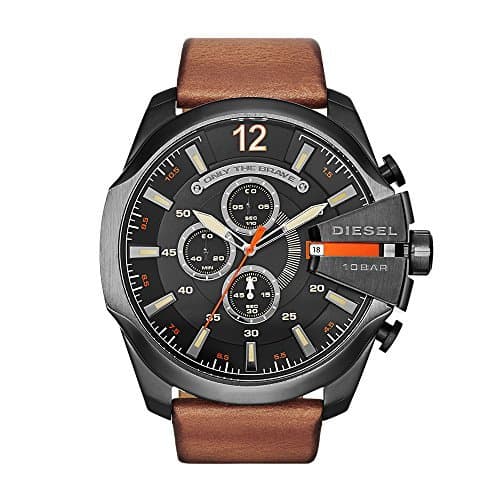 Moda Diesel Reloj Hombre de Analogico con Correa en Cuero DZ4343