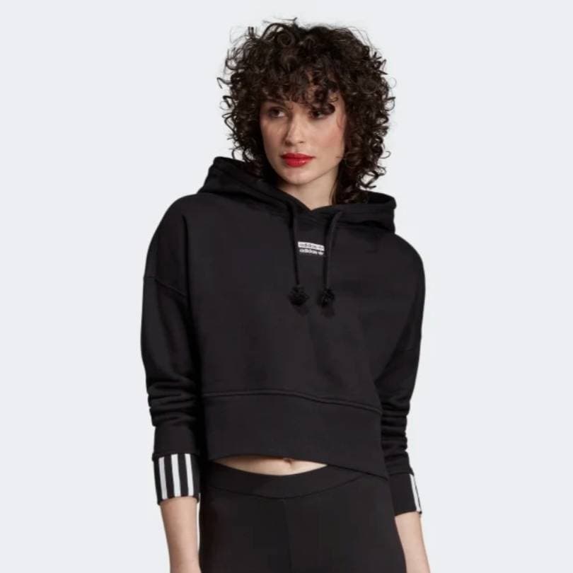 Fashion Blusa Capuz Cropped - Adidas 