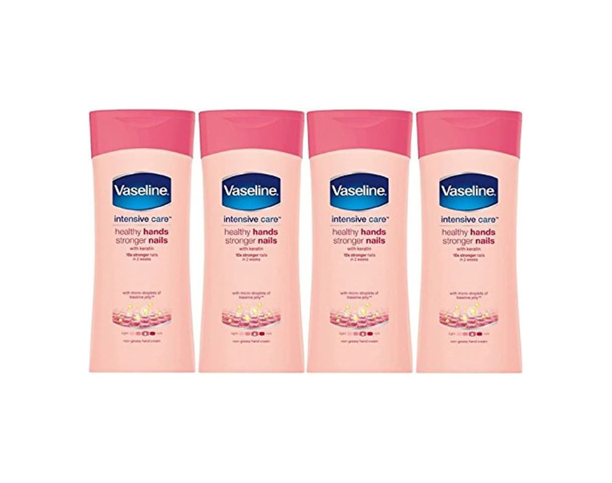 Product x4 Vaseline Intensive Care Healthy Hands and Stronger Nails with Keratin 200ml