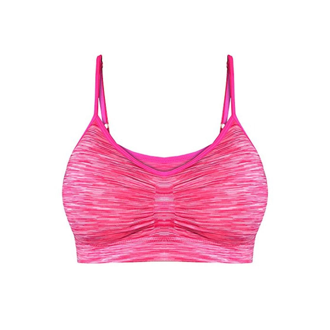 Fashion Libella Sujetadores Deportivos Brasieres para Dama Confortables sin Tiras Apto para Dormir para Deportes Costura 3749 Rosa 2XL