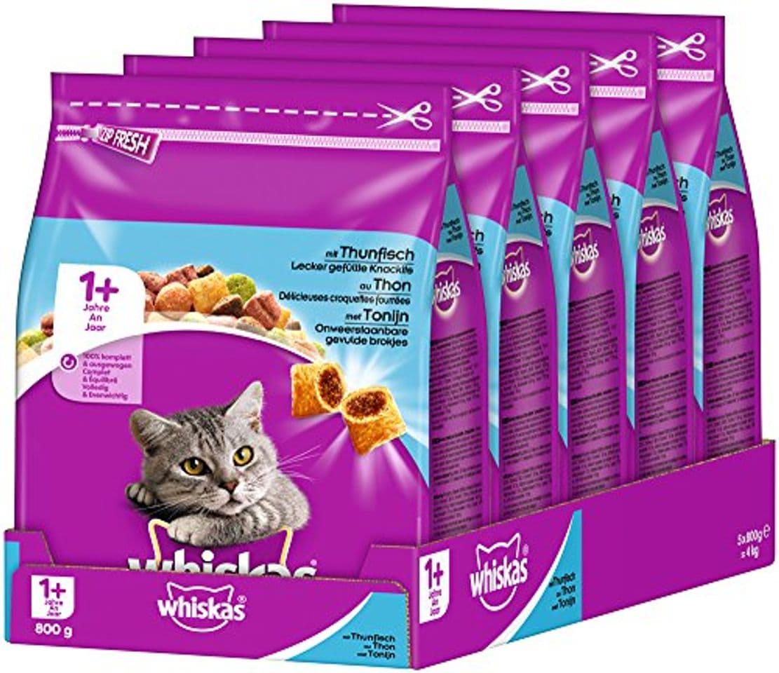 Product Whiskas Comida para Gatos Adultos, para Gatos a Partir de 1 Año