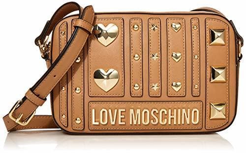 Fashion Love Moschino Borsa PU, bolso bandolera para Mujer, Beige