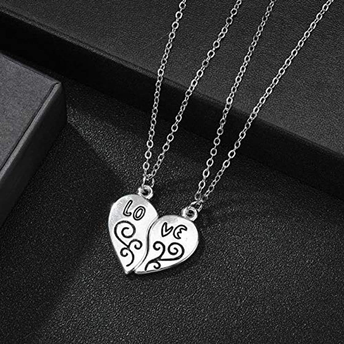 Fashion Collar Best Friends Forever Sister Colgante Collar para Mujeres Broken Love Heart Colgantes Gargantilla Joyas Pareja BFF Amistad Colar N0501F