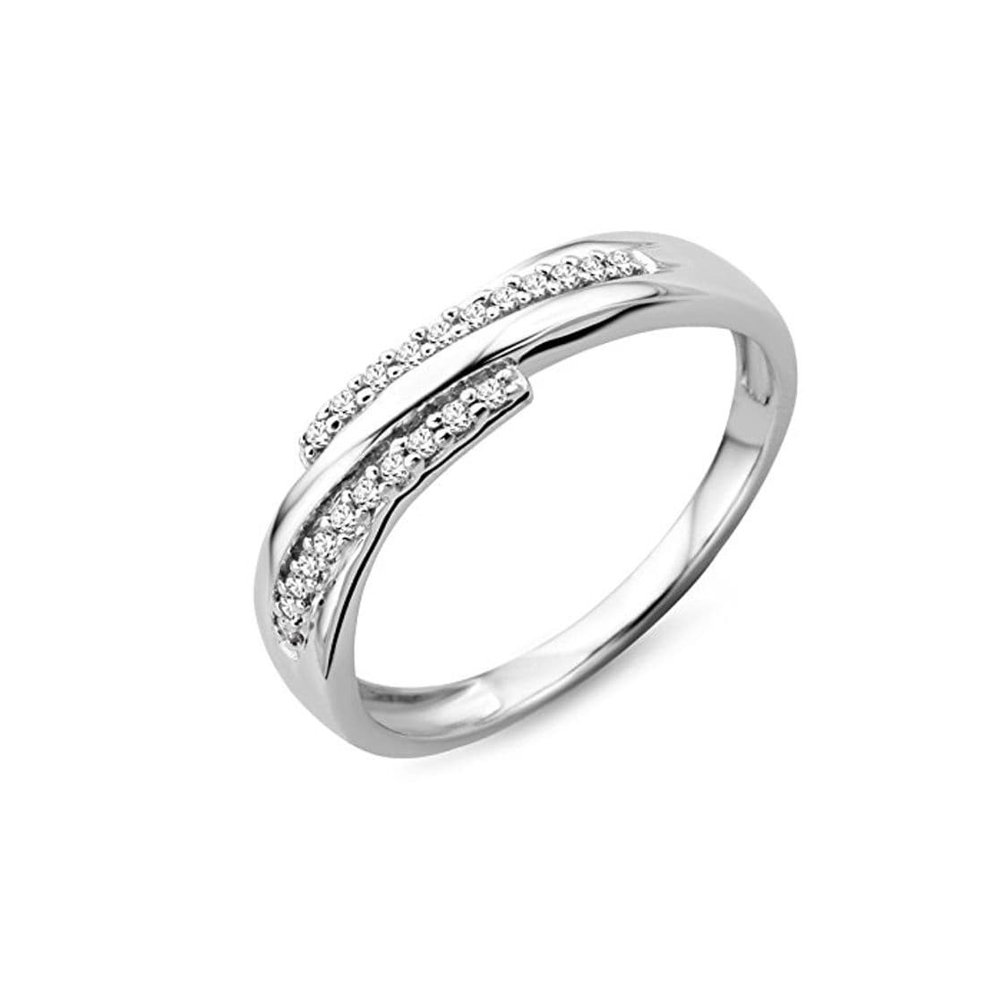 Product Miore SA924R5 - Anillo de oro blanco de 9 quilates con diamante