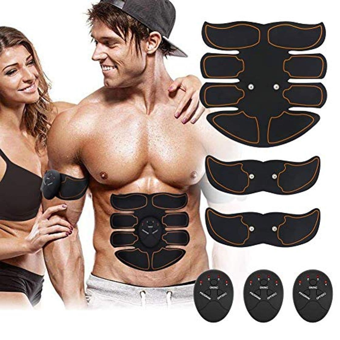 Product MATEHOM SHENGMI Electroestimulador Muscular Abdominales Masajeador, EMS Ejercitador del Cuerpo de los