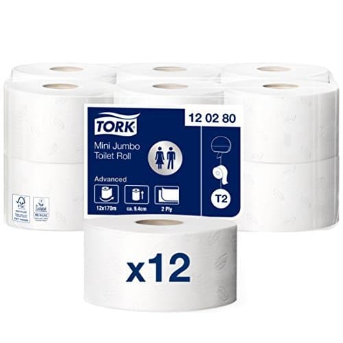 Beauty Tork 120280 Rollos de papel hihiénico mini Jumbo Advanced de 2 capas