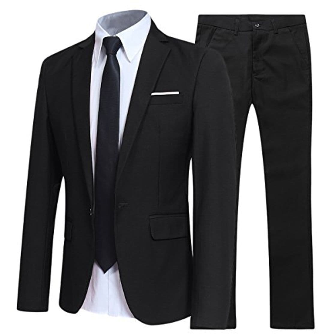 Product Traje de 2 piezas para hombre compuesto por chaqueta y pantalones, ajuste