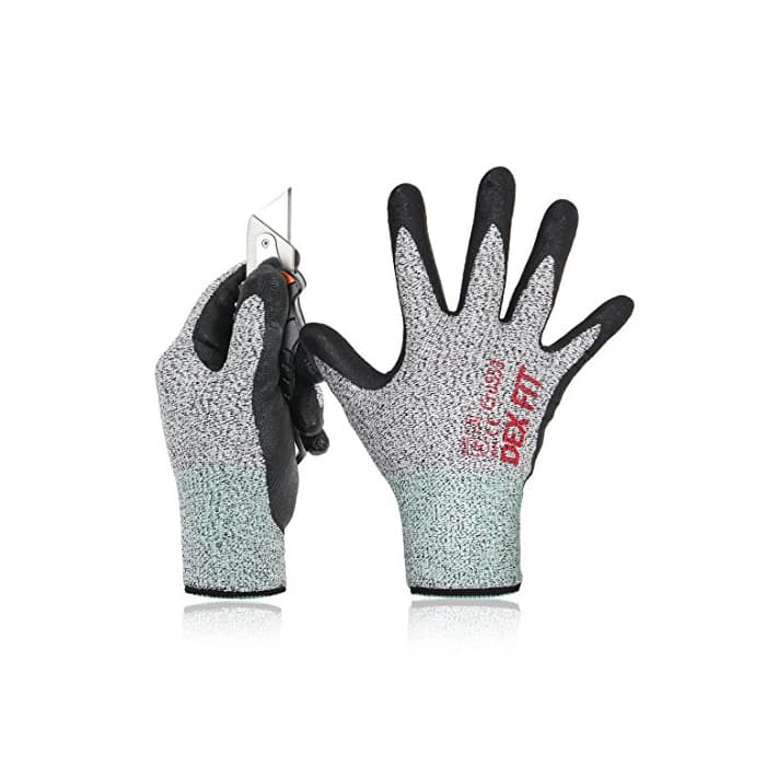 Product Guantes DEX FIT Nivel 5 Anticortes Cru553, Ajuste Cómodo Elástico en 3D,