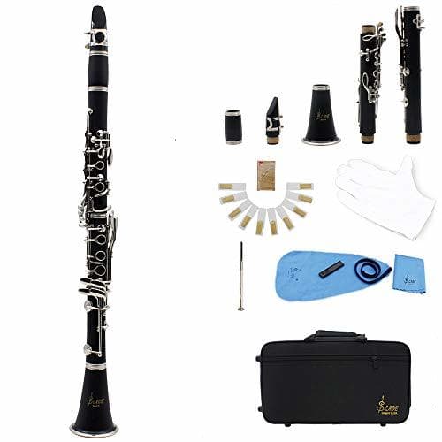 Product ammoon LADE Clarinete ABS 17 Bb Plana Soprano Binocular Clarinete con Cork