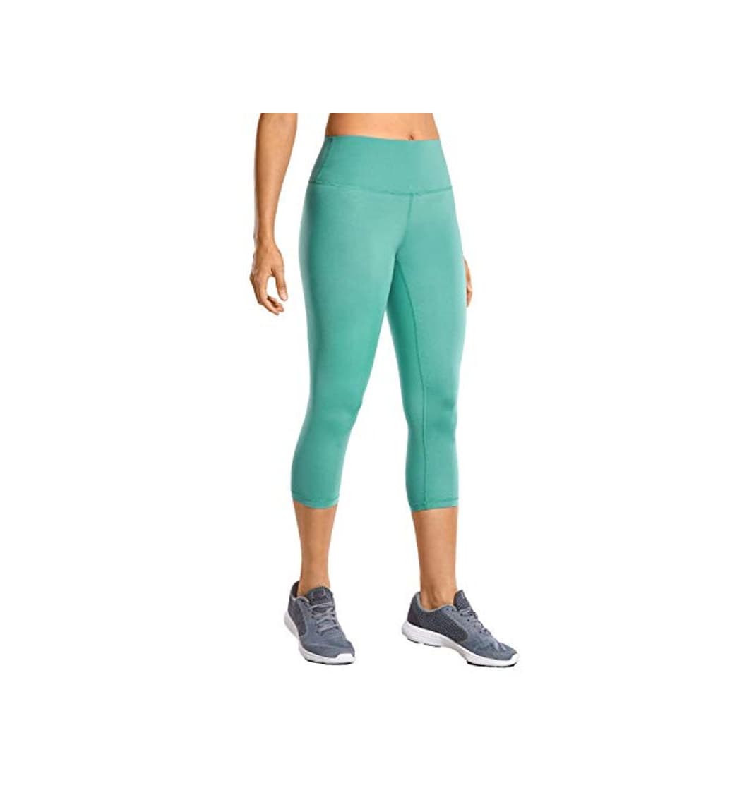 Fashion CRZ YOGA Mujer Compresión Mallas Largos Pantalones Deportivos Cintura Alta con Bolsillo