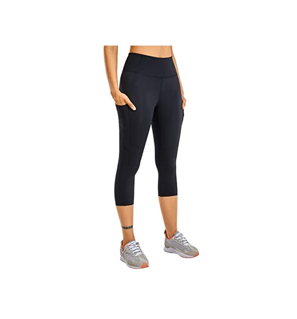 Fashion CRZ YOGA Mujer Cintura Alta Leggings Deportivas Fitness Running Pantalones Capri con