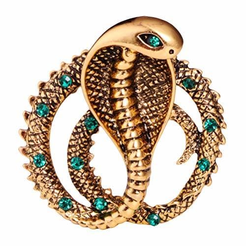 Place Happyyami Broche de Serpiente Cobra Diamantes de imitación Broche Solapa Pin Elegante