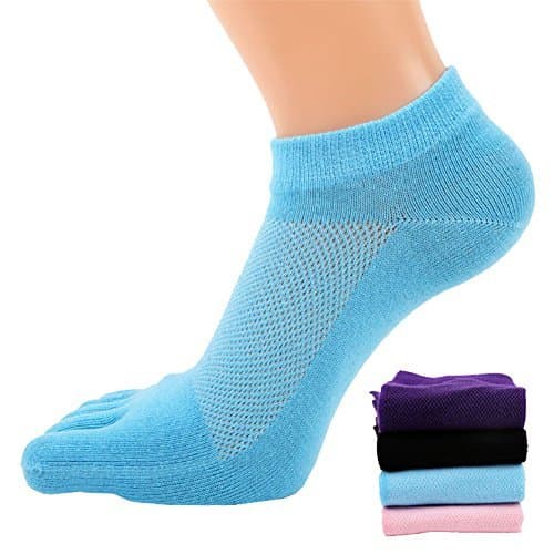 Product FULLANT 4 par Mujeres Malla Meias Casual Deportes Correr Cinco Dedos Calcetines del