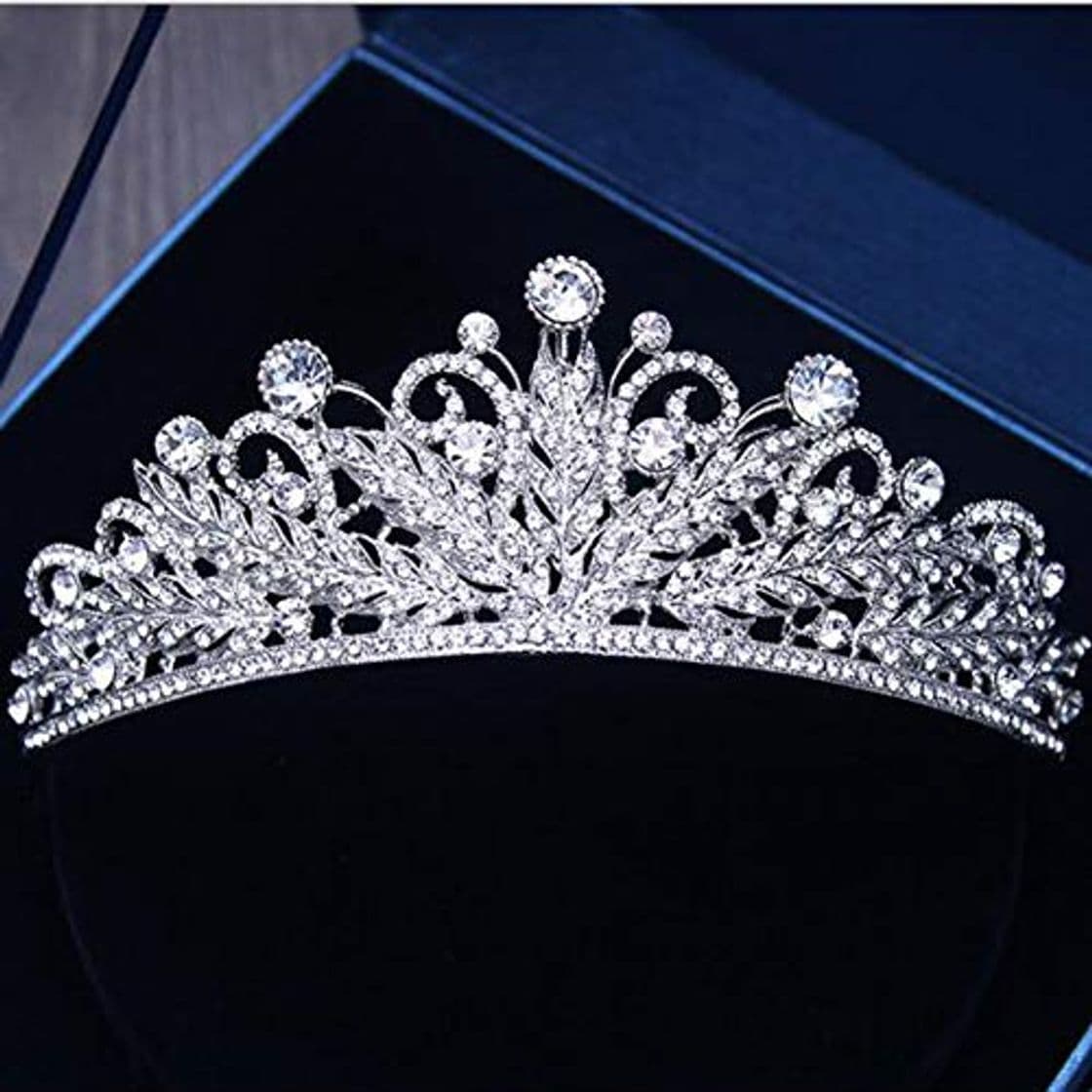 Fashion Jhlwls Corona De La Boda Encanto Tiara Nupcial Corona Cristal Claro Pedrería Mujeres Pelo Hecho A Mano Novias Diadema Concurso Coronas Tiara De Noiva