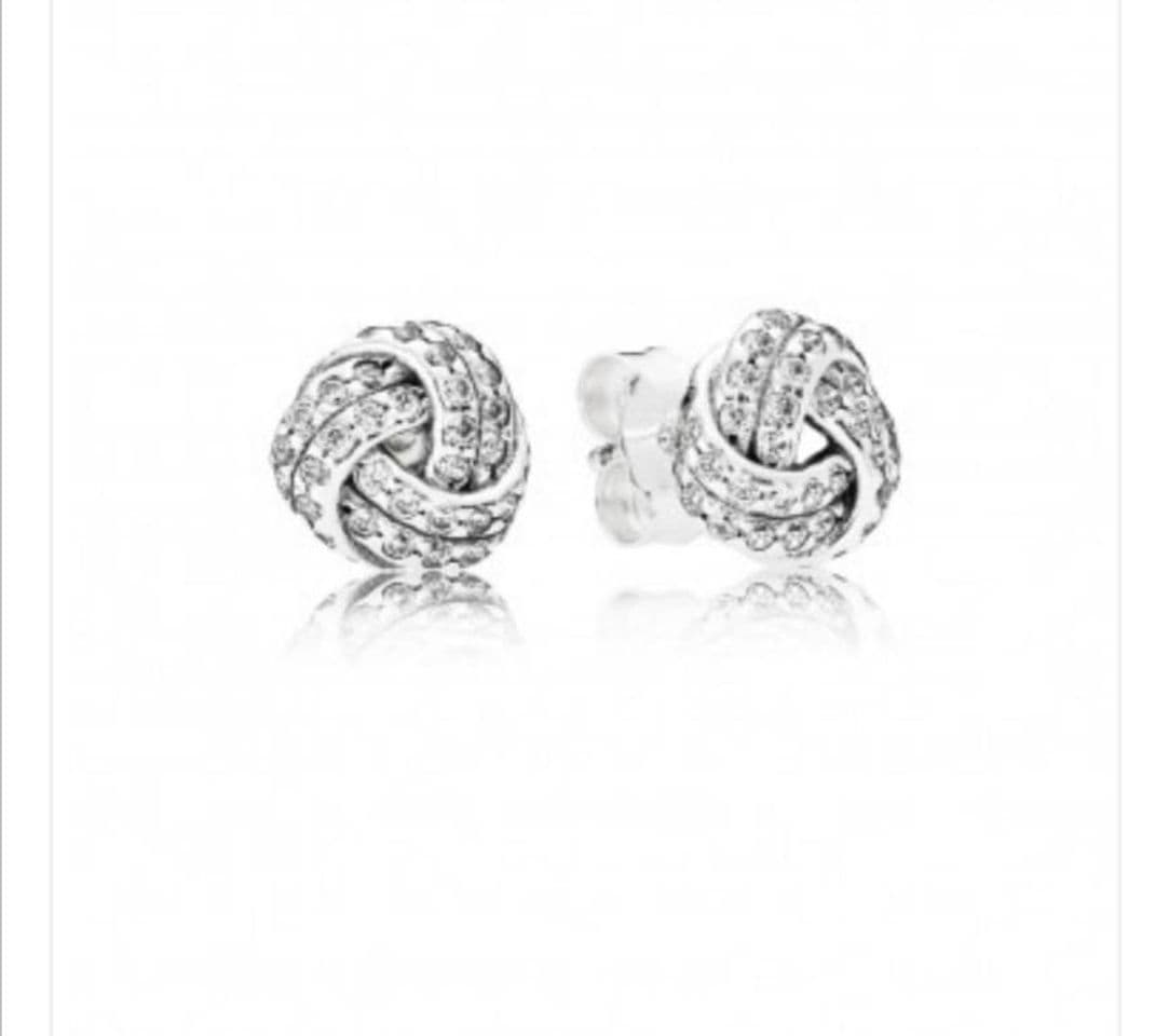 Fashion Brincos Sparkling Love Knots PANDORA