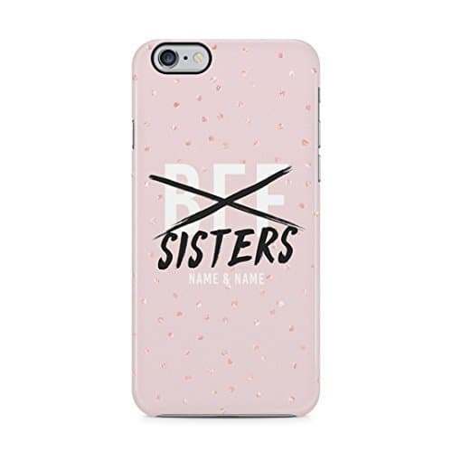 Lugar Personalised Custom Text Best Friends Name Initial Pink We Are Sisters Protective