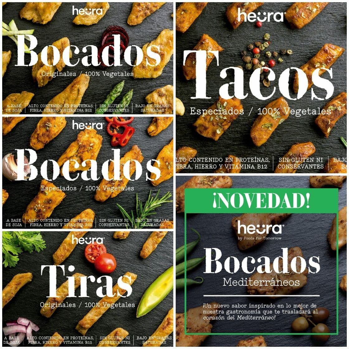 Producto Pack de 5: Bocados, Tiras, Tacos HEURA 180g