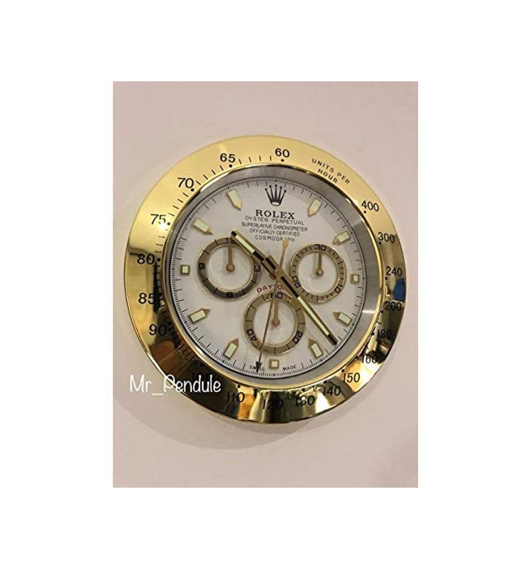 Producto Reloj De Pared Rolex Movimiento Mudo Daytona Oro