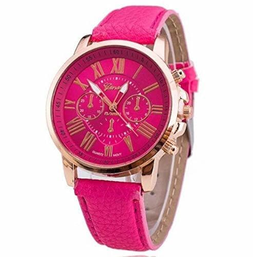 Producto Marca Cuero Reloj de Cuarzo Mujeres Hombres señoras Moda Pulsera Relojes de