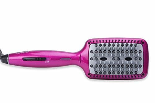 Belleza BaByliss 3D HSB100E - Cepillo alisador de cerámica (160º - 180º - 200º, 3 tipos de púas, doble generador de iones anti-encrespamiento, alisado natural)