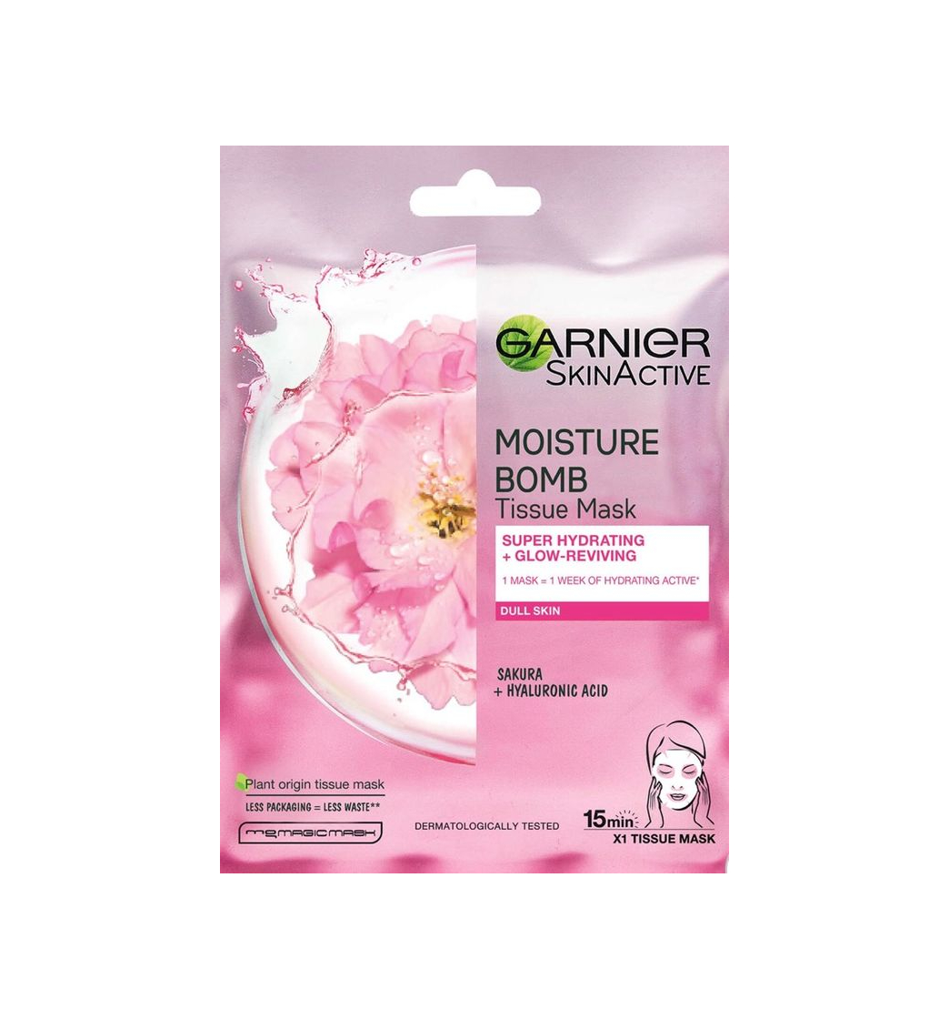 Producto Garnier Moisture Bomb Sakura Hydrating Face Sheet Mask for Dull