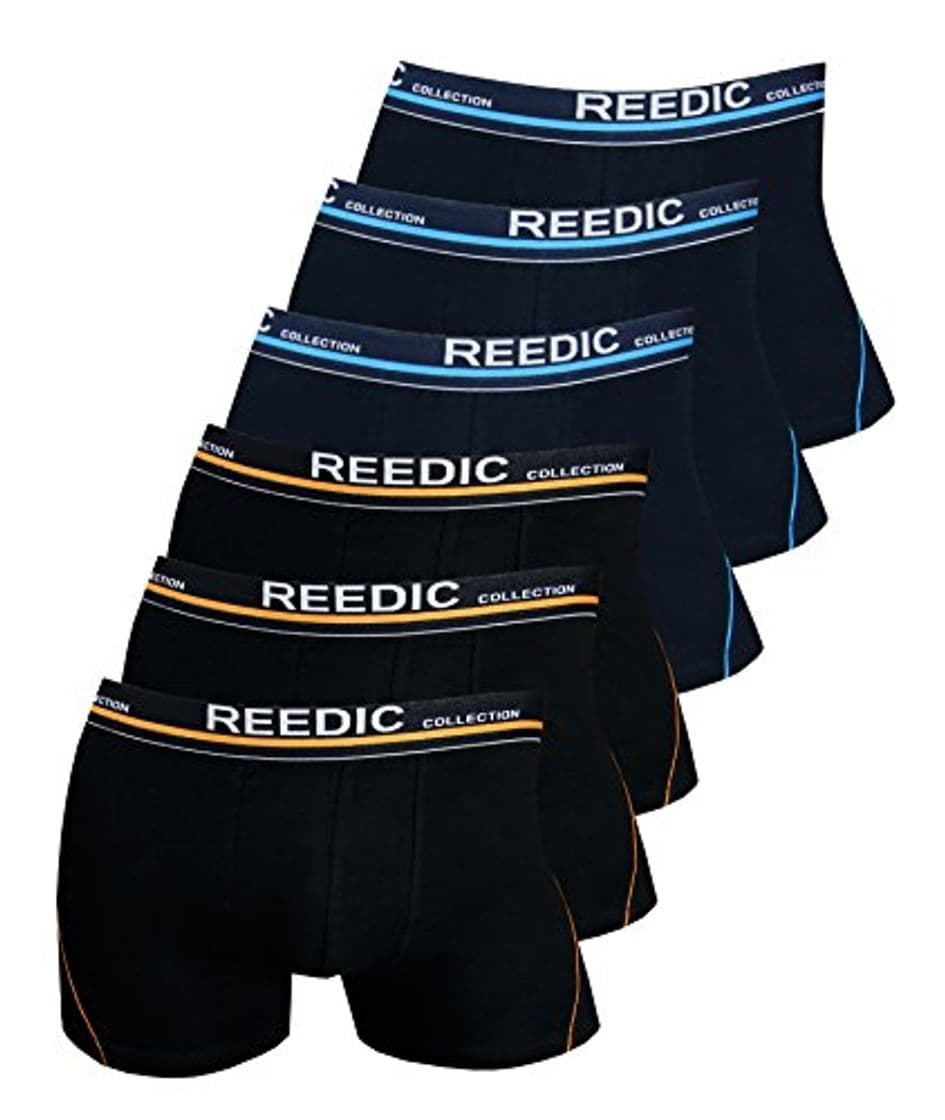 Moda Reedic Calzoncillos algodón 6 Pack je 3x dunkelblau