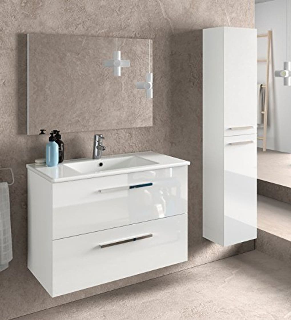 Product Miroytengo Juego de Mueble de baño Lavabo suspendido 2 cajones